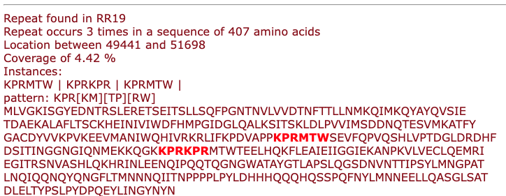 Cyclopeptide repeat