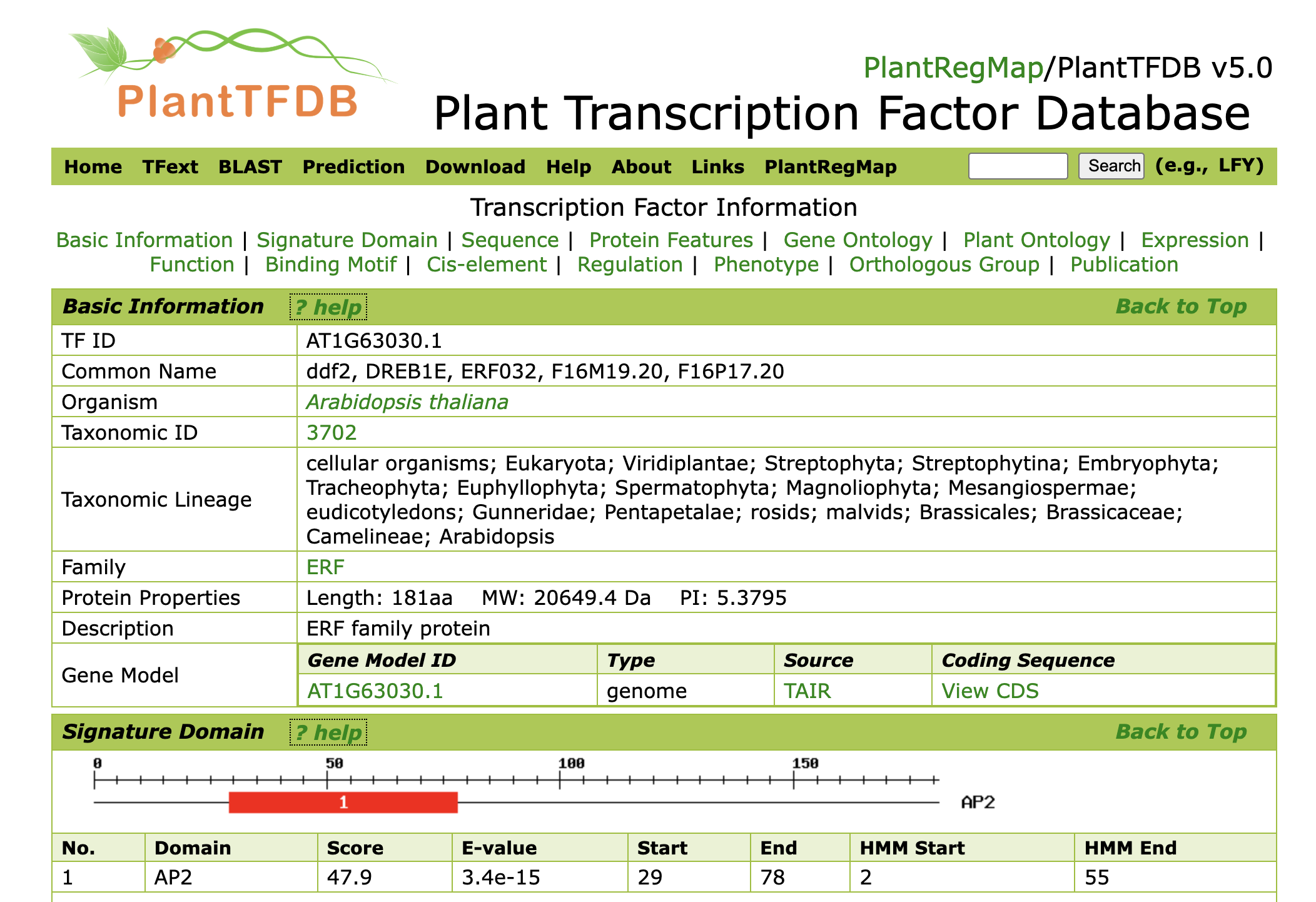 PlantTFBS link